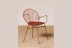 Miniature Klara red metal chair 3