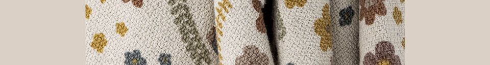 Material Details Kristine natural recycled cotton blanket