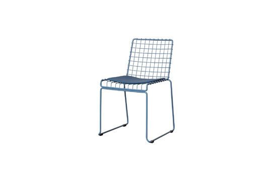 Kwadro blue metal chair Clipped