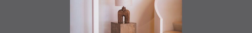 Material Details Lampedusa brown wooden lamp