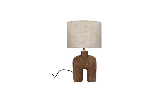 Lampedusa brown wooden lamp Clipped