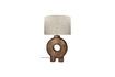 Miniature Lampedusa large round lamp in brown wood 1