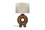 Miniature Lampedusa round lamp in brown wood Clipped