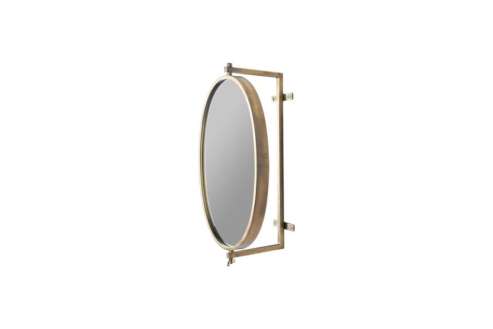 Lara gold-tone metal mirror - 3