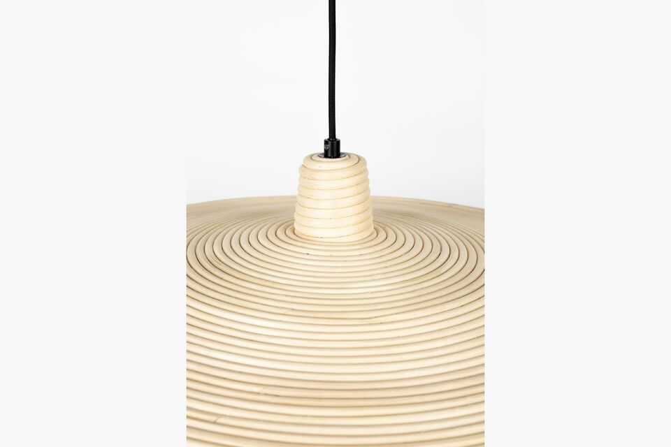 Large beige rattan pendant Balance - 4