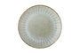 Miniature Large beige stoneware plate Flower Clipped