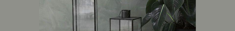 Material Details Large black metal lantern Narrow