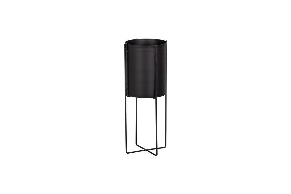 Large black metal plant pot Arda Woood