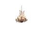 Miniature Large brown metal chandelier Rambouillet Clipped