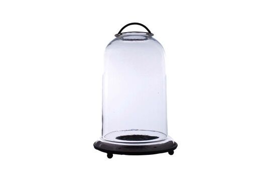 Large clear glass candle jar Cloche