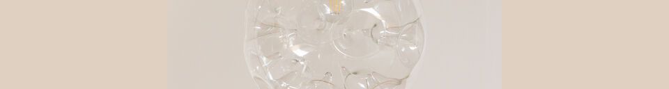 Material Details Large clear glass suspension Atom