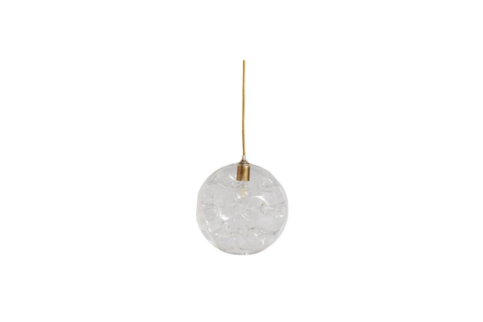 Large clear glass suspension Atom Chehoma