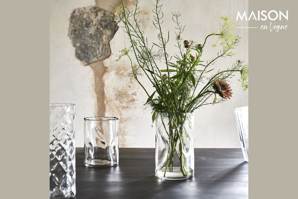 Enhance any space with our handcrafted glass vase.