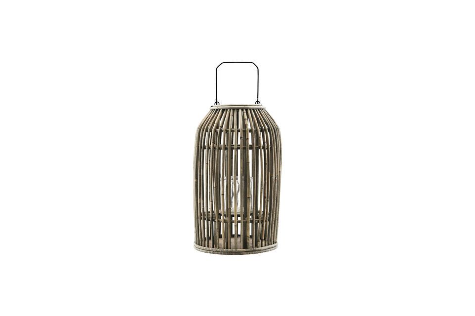 Large clear rattan lantern Ova House Doctor