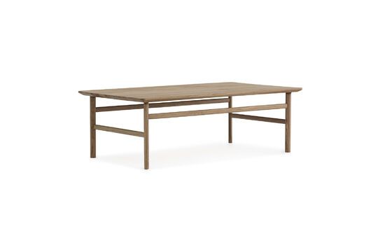 Large coffee table in Grow solid brown oak Clipped