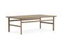 Miniature Large coffee table in Grow solid brown oak Clipped