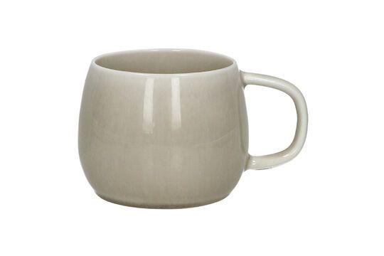 Large dark beige porcelain mug Biscotti Clipped