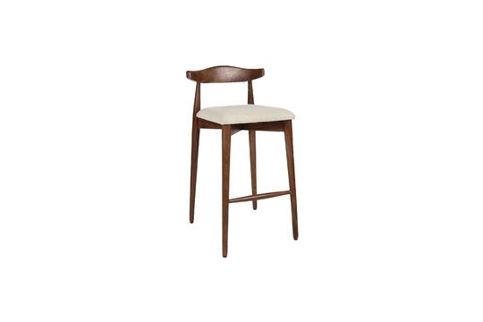 Large dark wood Mandela bar stool Clipped