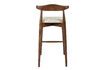 Miniature Large dark wood Mandela bar stool 3