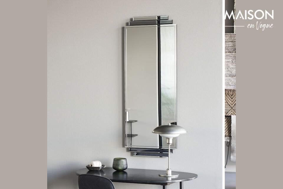 Bring light and elegance with this geometric mirror.