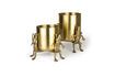 Miniature Large gold-plated recycled aluminum planter Crocodiles 4