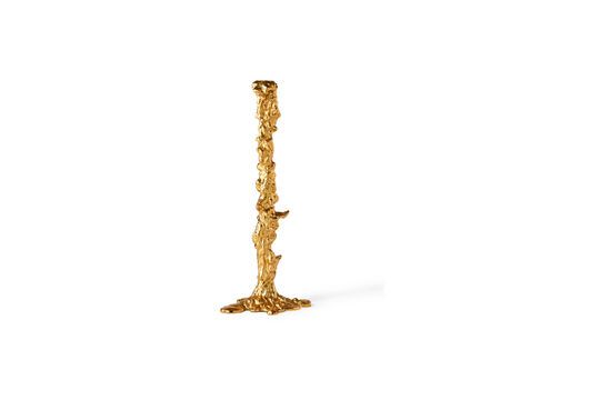 Large golden aluminum candle holder Drip