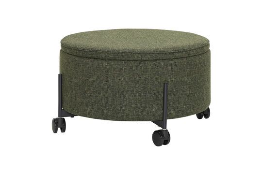 Large green Contain fabric pouffe Clipped