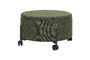 Miniature Large green Contain fabric pouffe Clipped