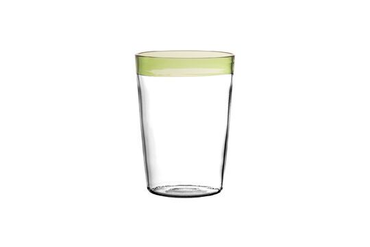 Large green glass water glass Tarifa Clipped