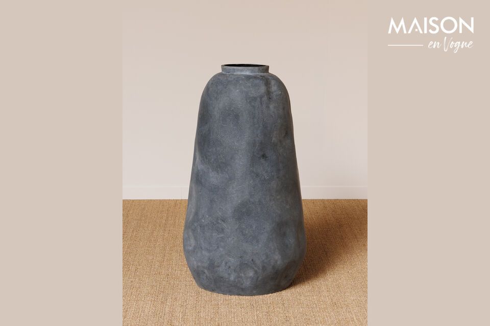 Large grey fiberglass pot Soignies Chehoma