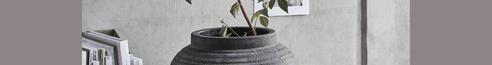 Material Details Large Hafa grey terracotta planter