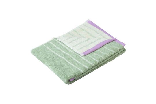 Large multicolored cotton towel Promenade Clipped