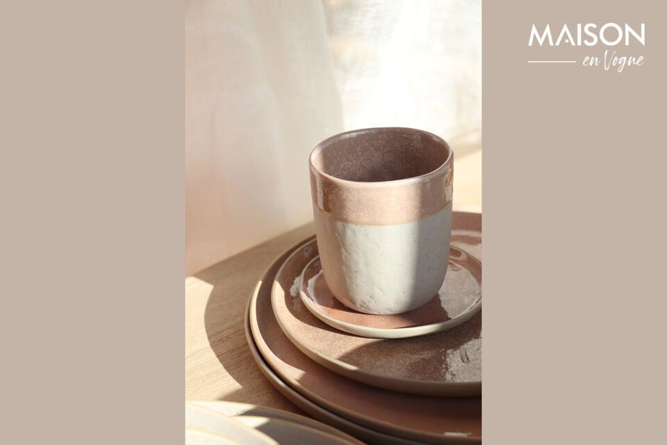 Enhance your table with the elegance of pink stoneware.