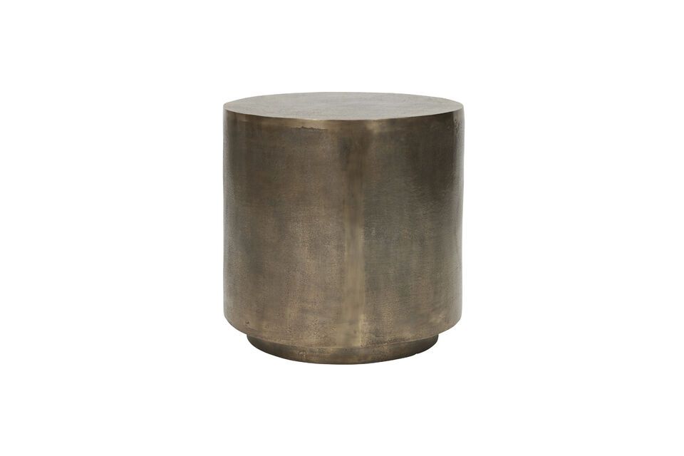 Bring a sophisticated glow to your living room with the Rota coffee table in gilded aluminum