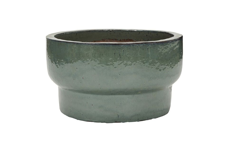 Large Terra green ceramic planter House Doctor