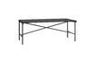 Miniature Large Villa black stainless steel dining table 1