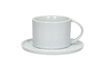 Miniature Large white porcelain cup and saucer Porcelino White 1