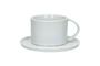 Miniature Large white porcelain cup and saucer Porcelino White Clipped