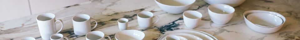 Material Details Large white porcelain cup and saucer Porcelino White