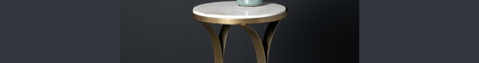 Material Details Larissa white marble side table