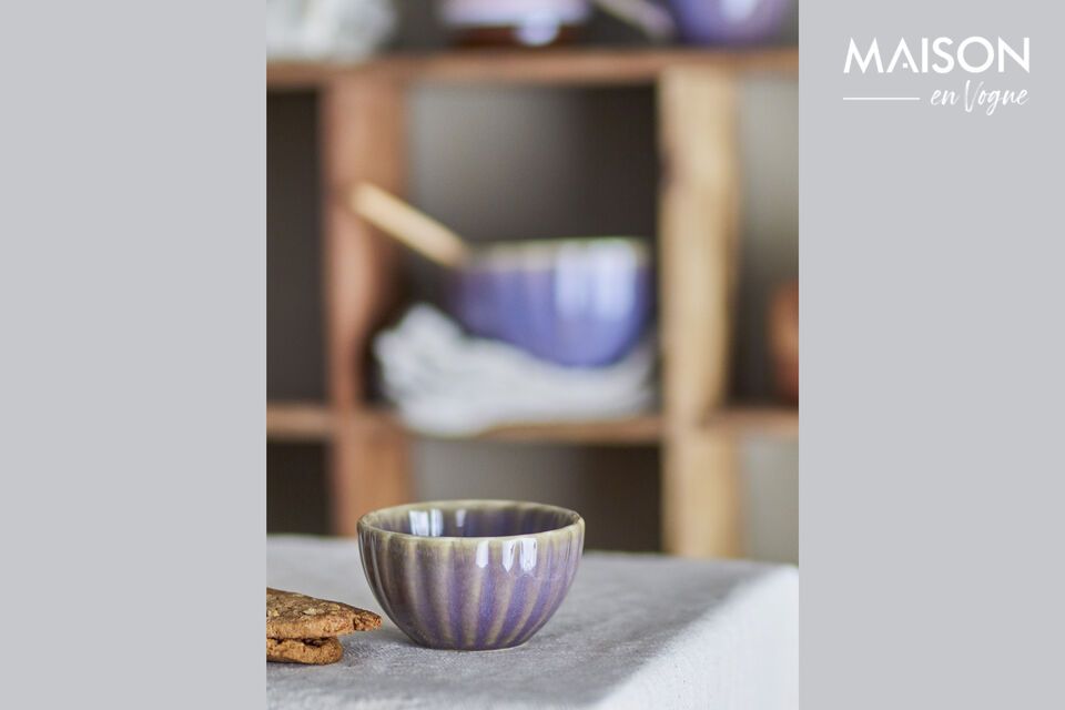 Discover the elegant simplicity of the Latina Purple Stoneware Bowl