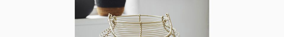 Material Details Leande gilded iron basket