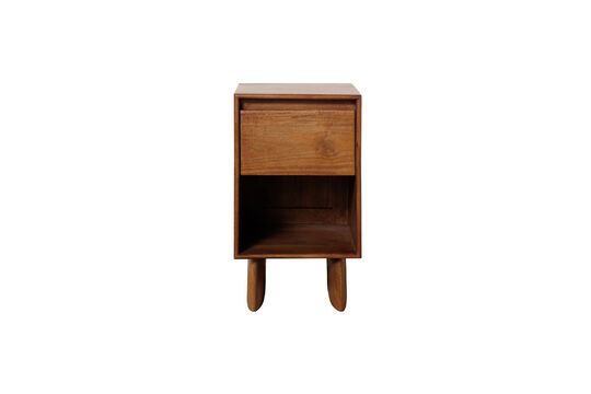 Leeds dark wood bedside table Clipped