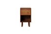 Miniature Leeds dark wood bedside table 1