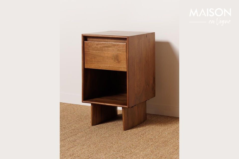 Discover functional elegance with our new acacia wood bedside table