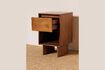 Miniature Leeds dark wood bedside table 4