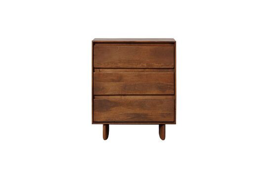 Leeds dark wood chest of drawers Clipped