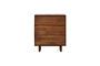 Miniature Leeds dark wood chest of drawers Clipped