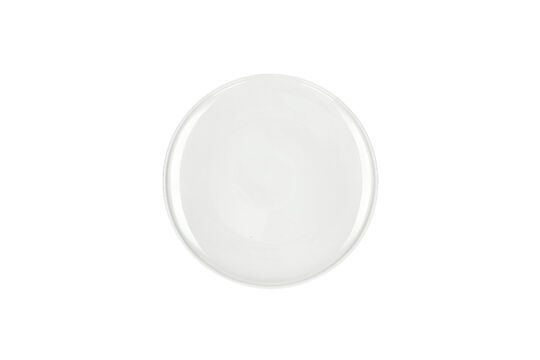 Leggero white porcelain dessert plate Clipped