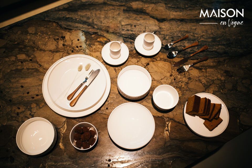 Discover elegance and functionality with the Leggero white porcelain dessert plate